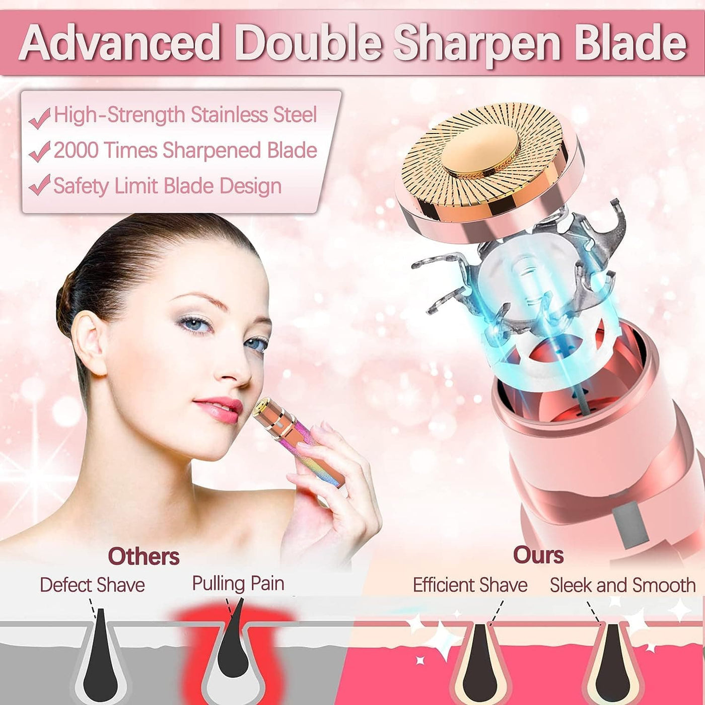 2 in 1 Rechargable Electric Eyebrow trimmer