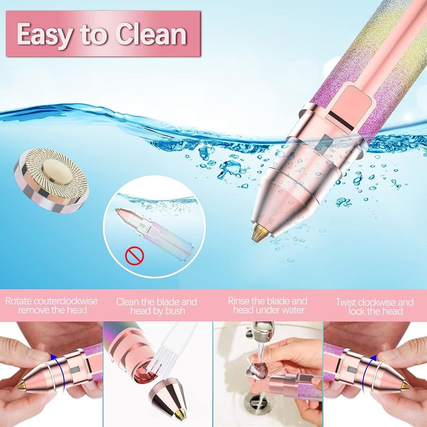 2 in 1 Rechargable Electric Eyebrow trimmer