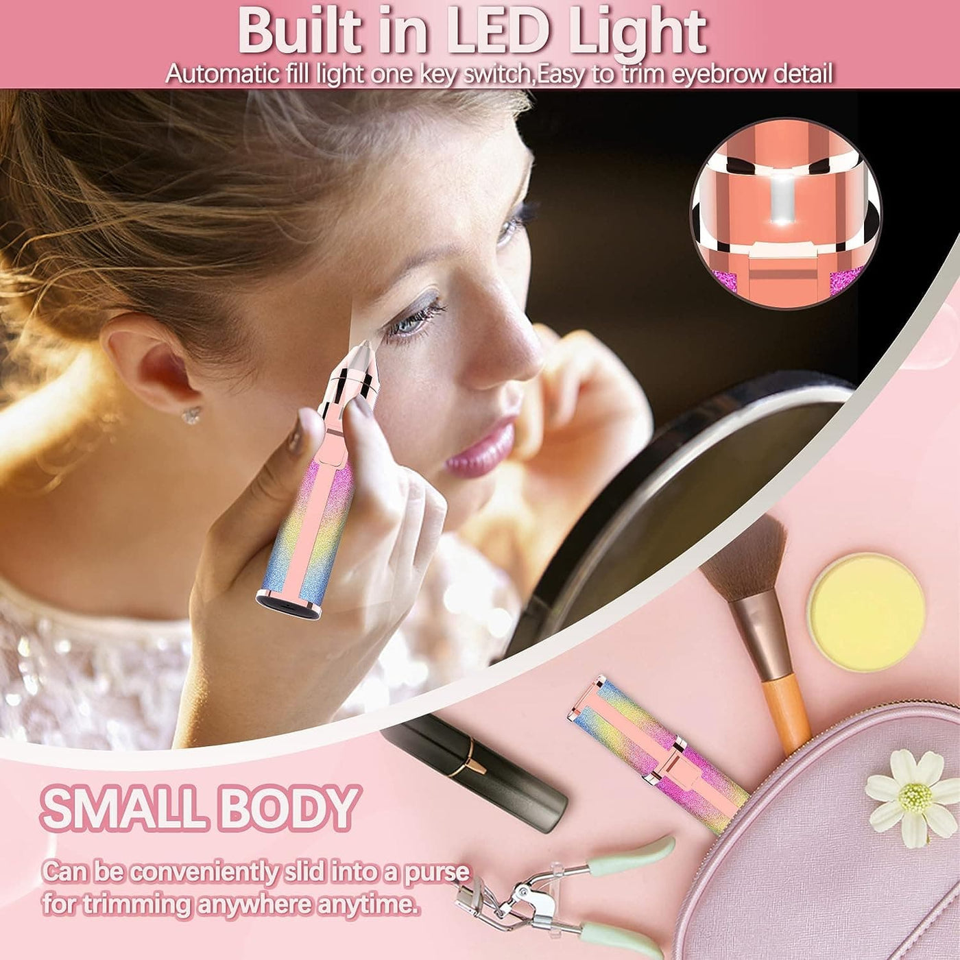 2 in 1 Rechargable Electric Eyebrow trimmer
